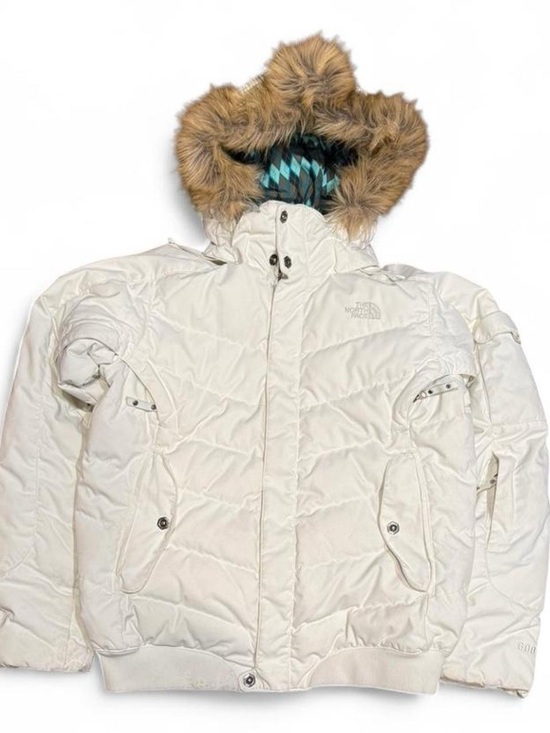 The North Face Jackets & Blazers - Y2K The North Face Nuptse 600 Fur Hooded White Puffer Jacket